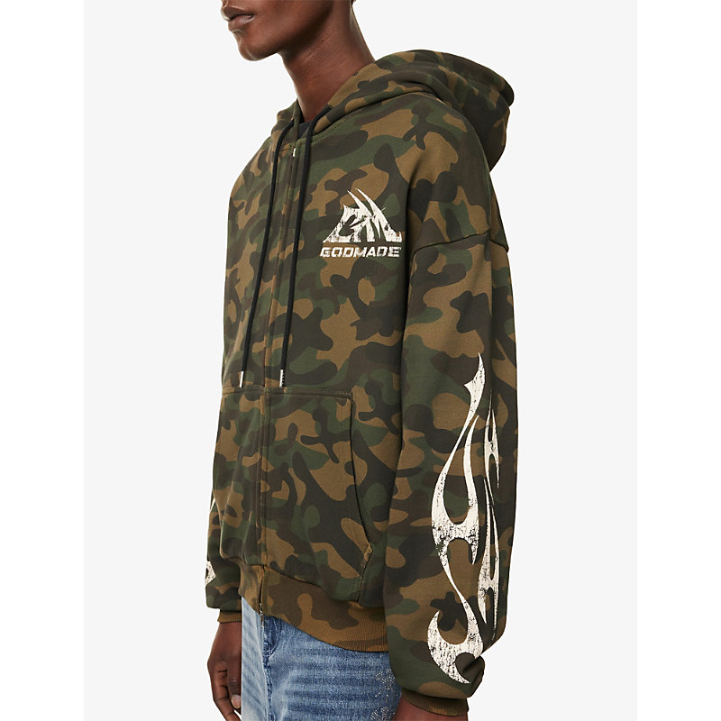 Mens Military Camo Cotton Hoodie
