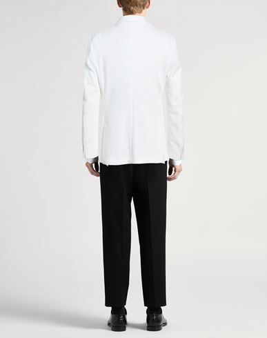 Man Blazer White Size 36 Cotton, Polyamide
