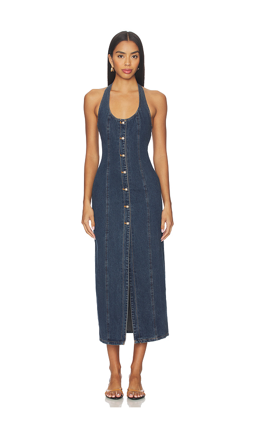 LIONESS Kenny Maxi Dress in Blue. XS. Also in