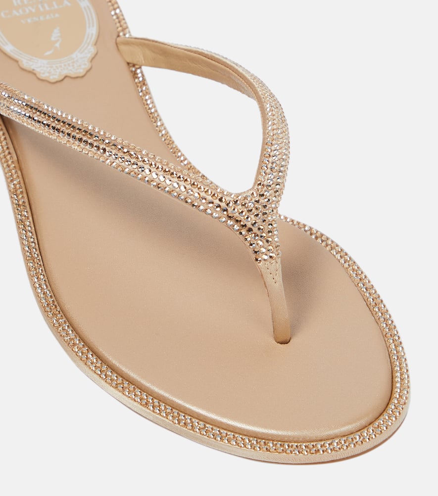 Diana embellished satin thong sandals