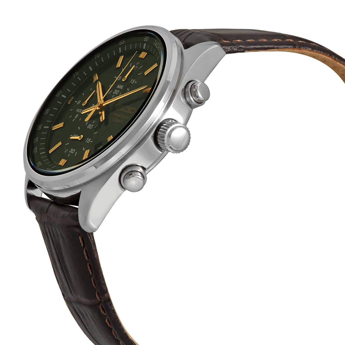 Chronograph Quartz Green Dial Mens Watch SSB385