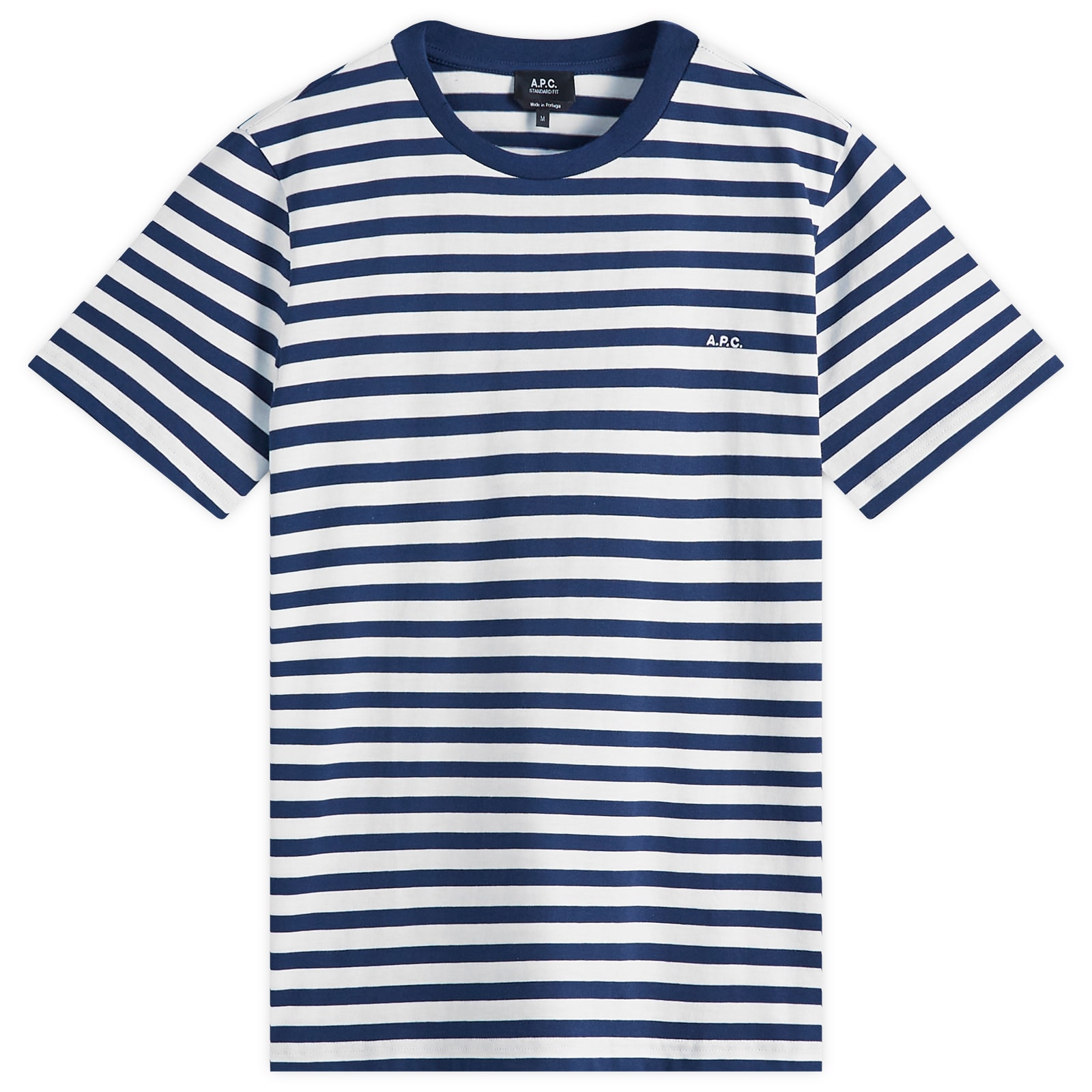 Men's Raye Stripe T-shirt in Dark Navy/White