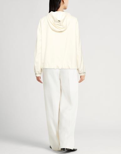 Woman Jacket Cream Size 4 Cotton, Cashmere, Silk