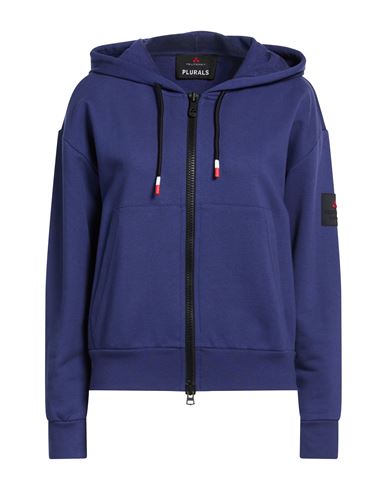 Woman Sweatshirt Blue Size S Cotton