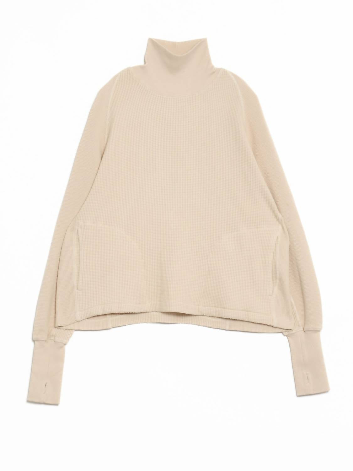 Men's Waffle Rollneck Top In Ecru