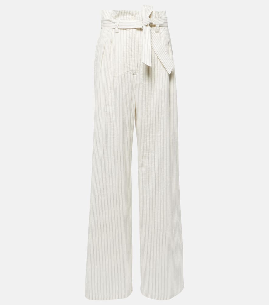 Xero pinstripe cotton and silk palazzo pants