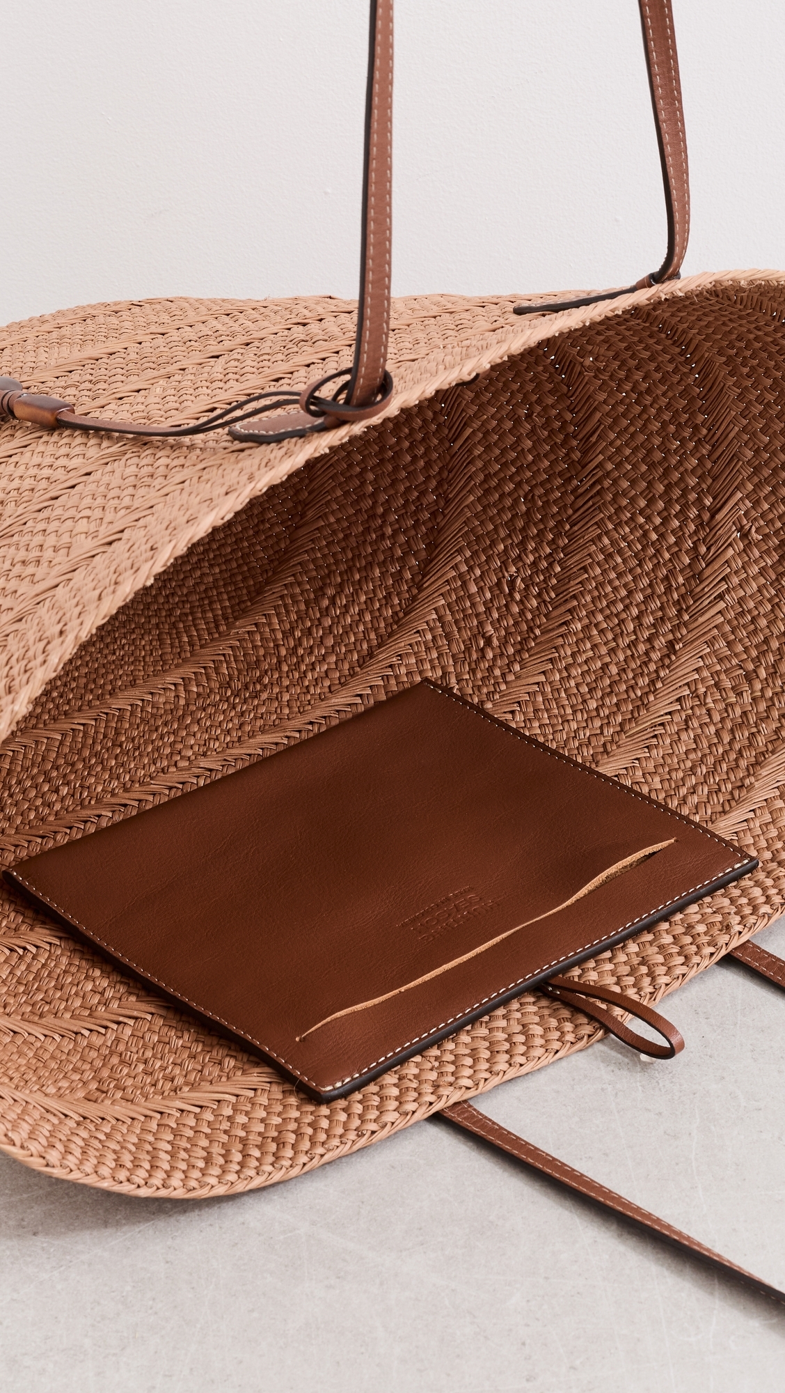 The Large Trapeze Basket Tote Bag Nuez/Cognac One Size