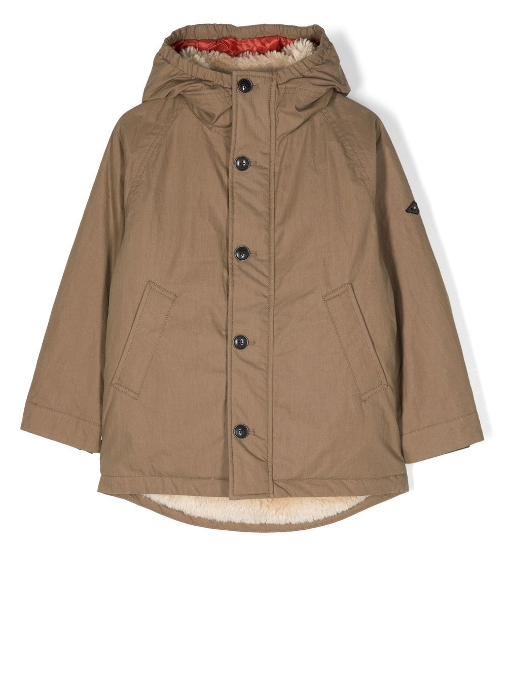 Hooded padded coat - Brown