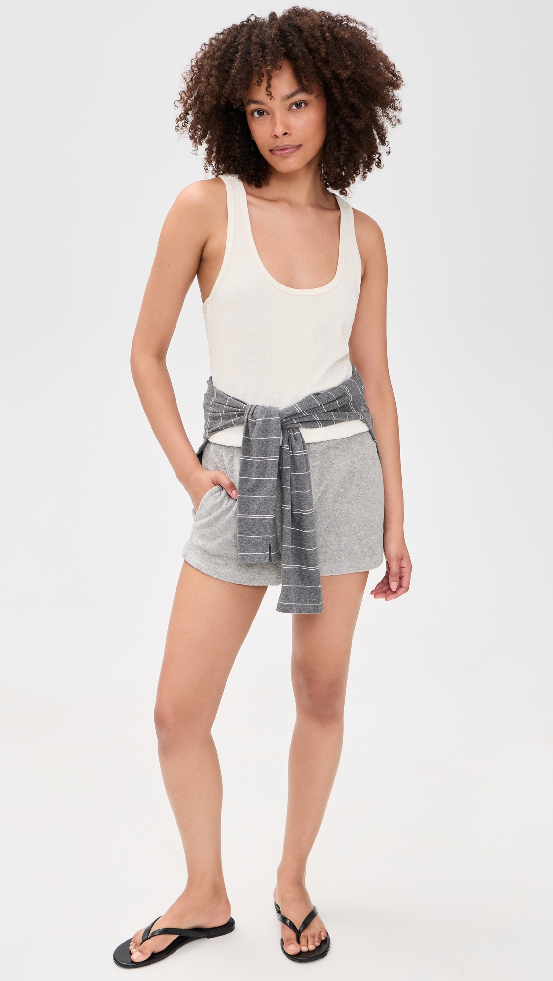 Tia Racerback Tank Top Ivory