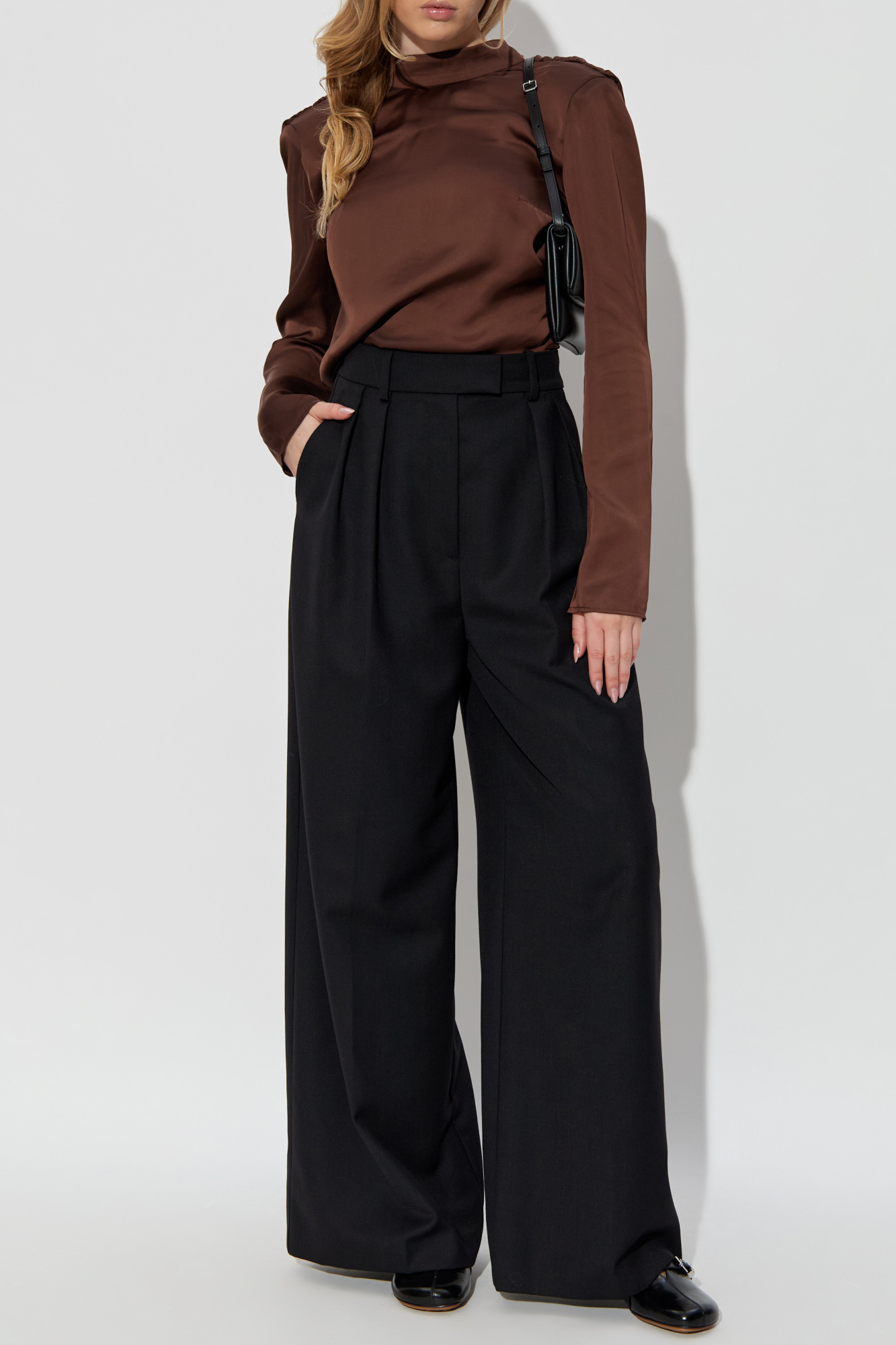 Top With Tie, Women's, Brown