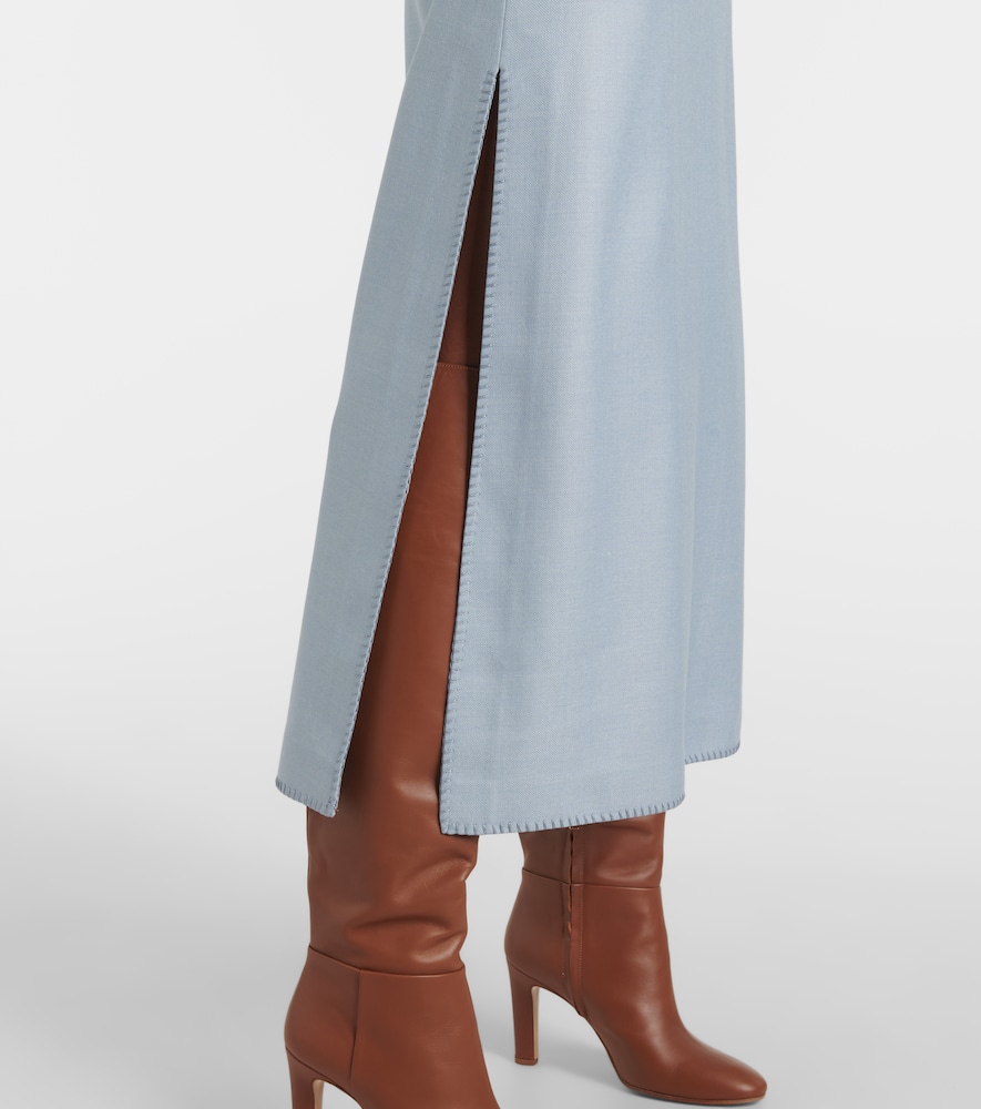 Gabriela Hearst Defina silk and wool midi skirt