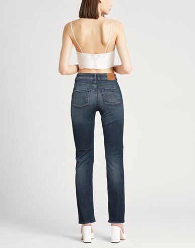 Woman Jeans Blue Size 25 Cotton, Elastane
