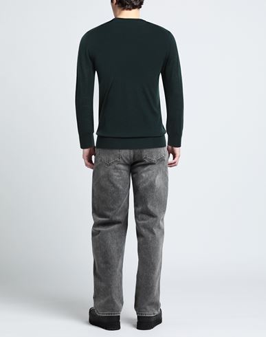 Man Sweater Dark green Size 36 Virgin Wool