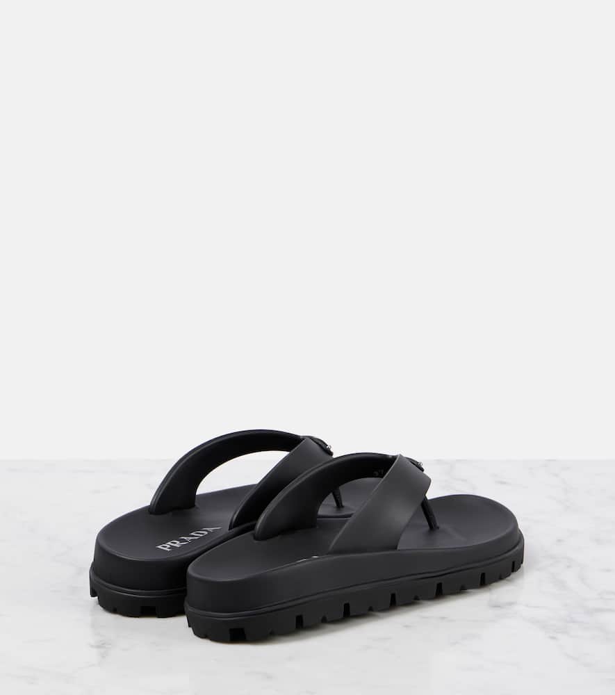 Prada Soft Cage vinyl thong sandals