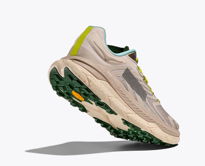 HOKA Tecton X 2 MAAP Shoes in Pumice Stone/Limeade