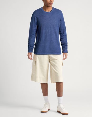 Man Sweater Navy Size S Linen, Cotton, Elastane