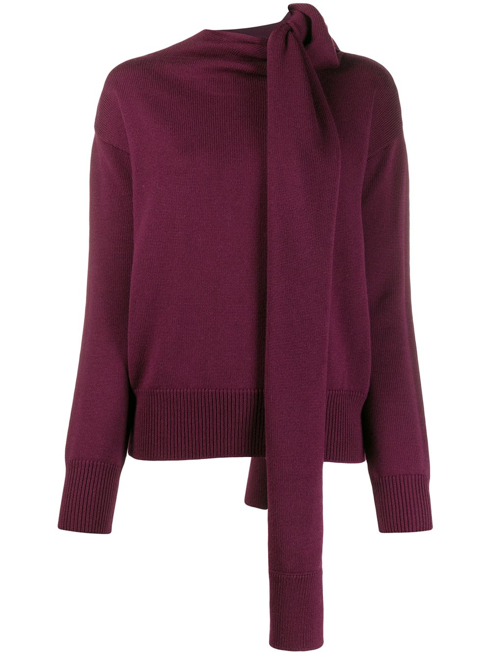 Wrap neck jumper - Purple