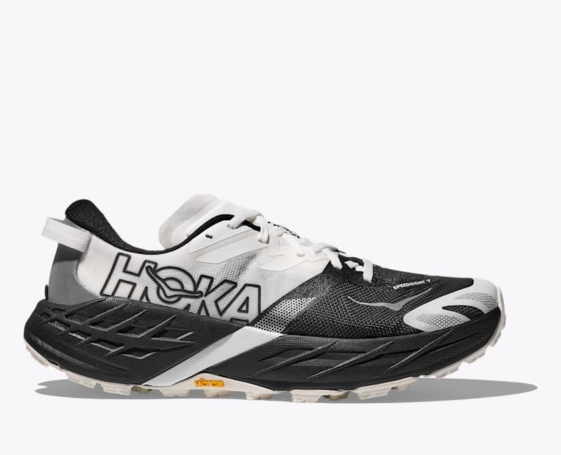 HOKA Women's Speedgoat 7 Shoes in Black/White