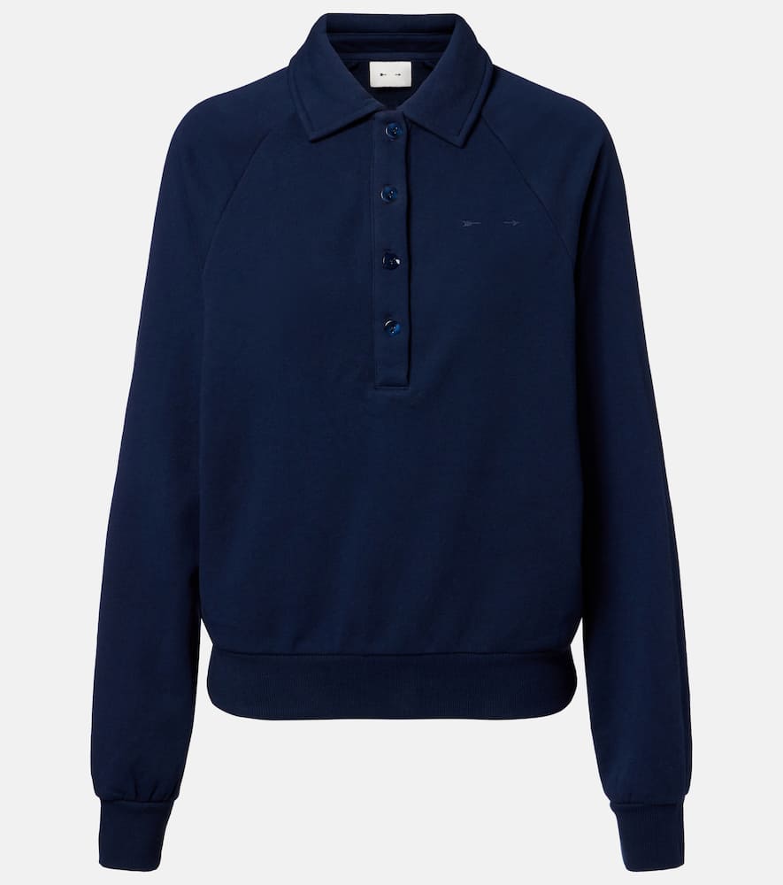Elle cotton jersey polo sweater
