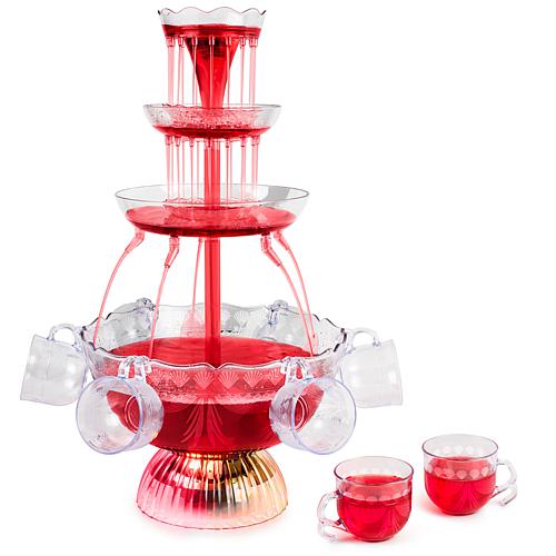 Nostalgia 3-Tier Lighted Party Fountain