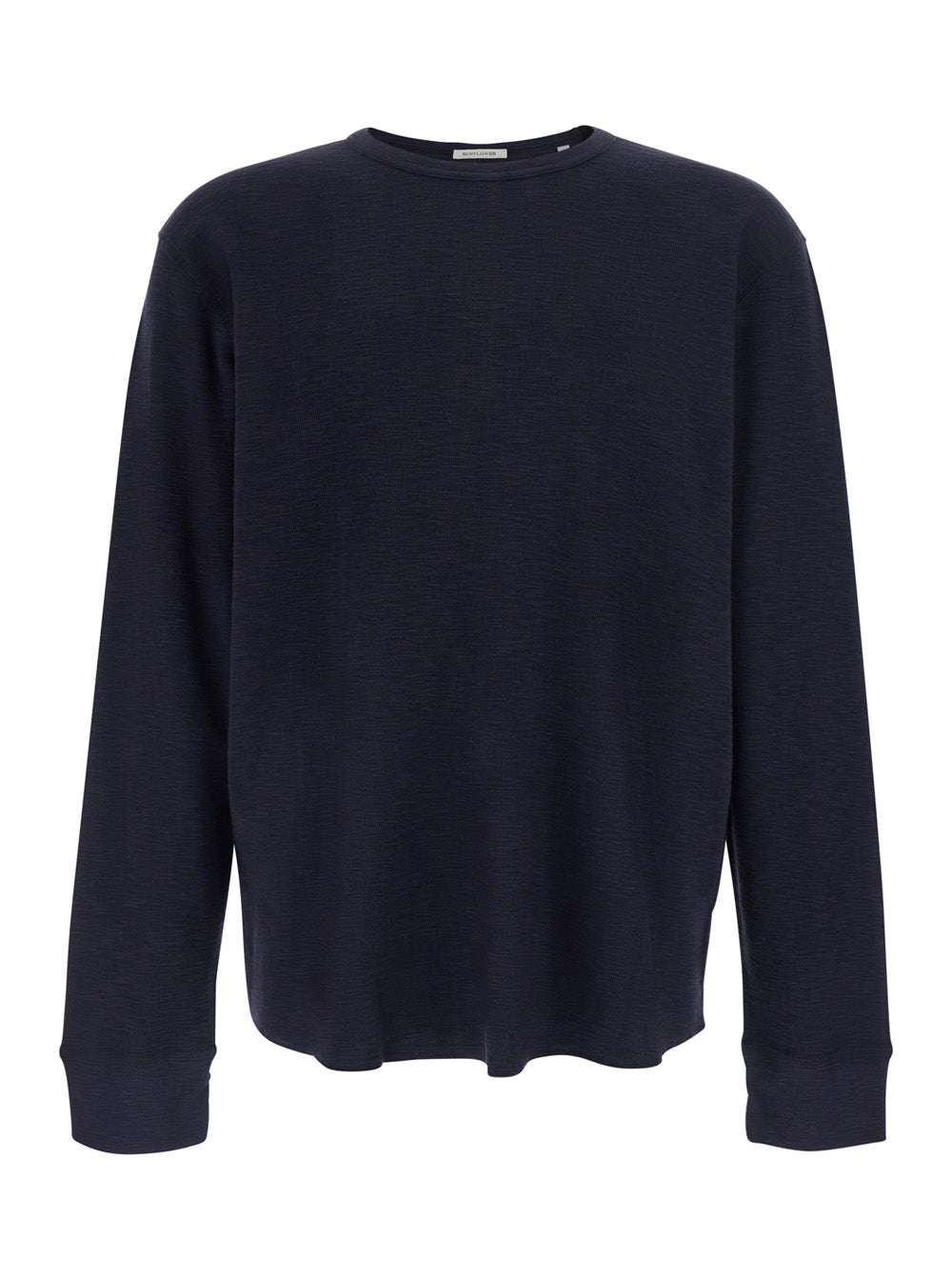 Waffle-Knit Cotton T-Shirt — Blue