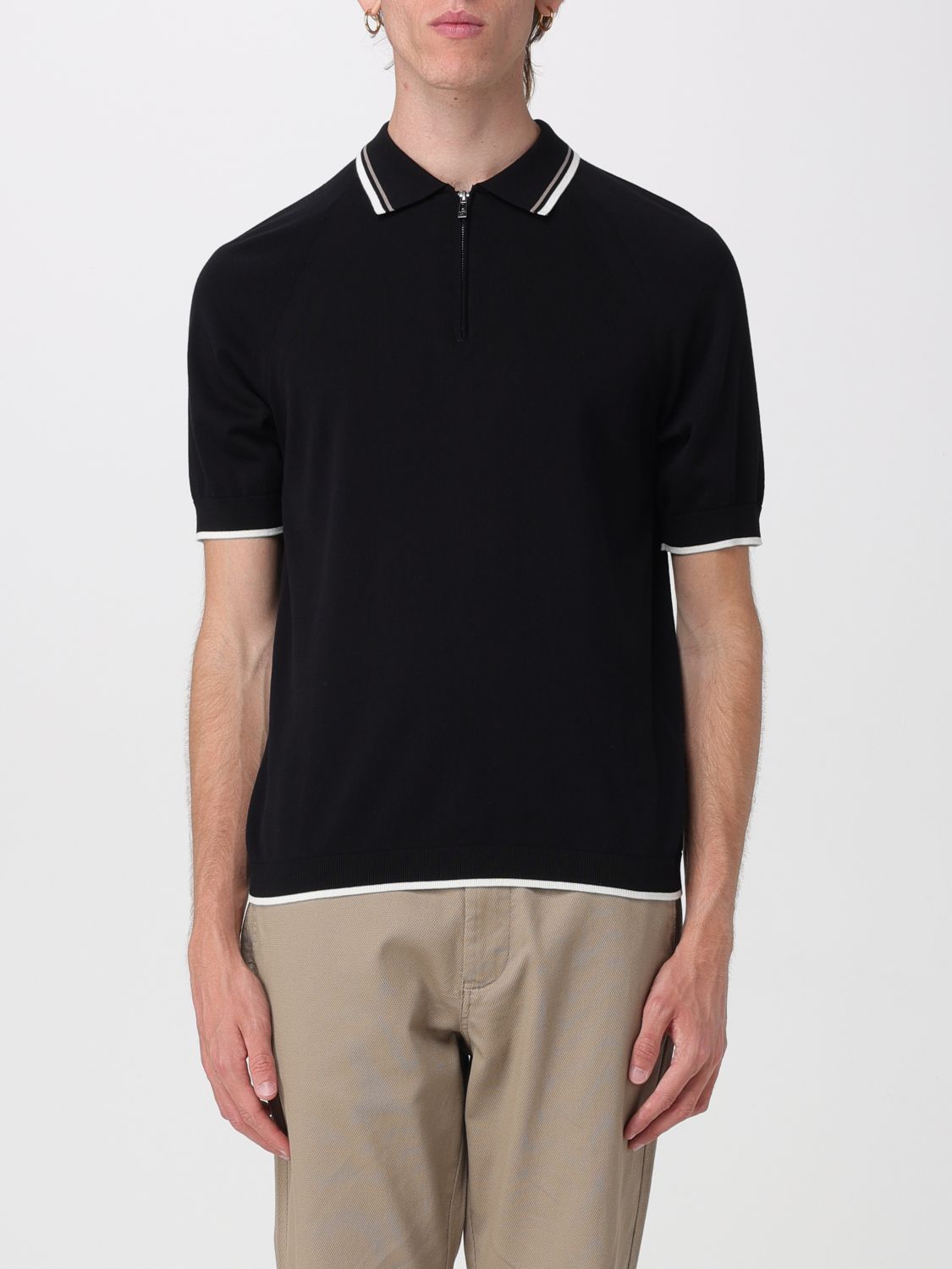 Polo Shirt Men color Black