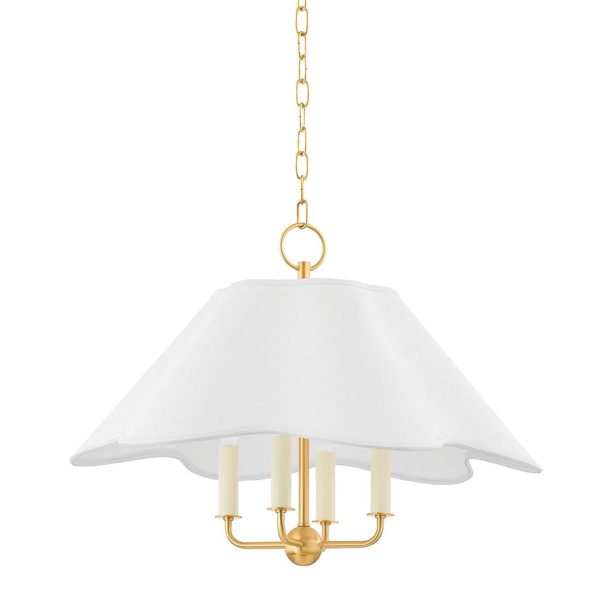 Rosanna 4-Light Chandelier in Aged Bra