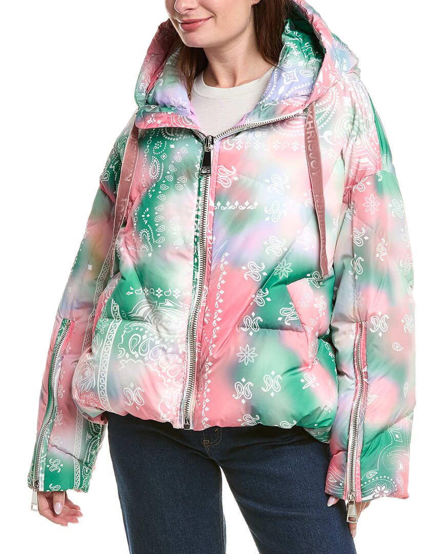 Khris Bandana Velour Puffer Jacket
