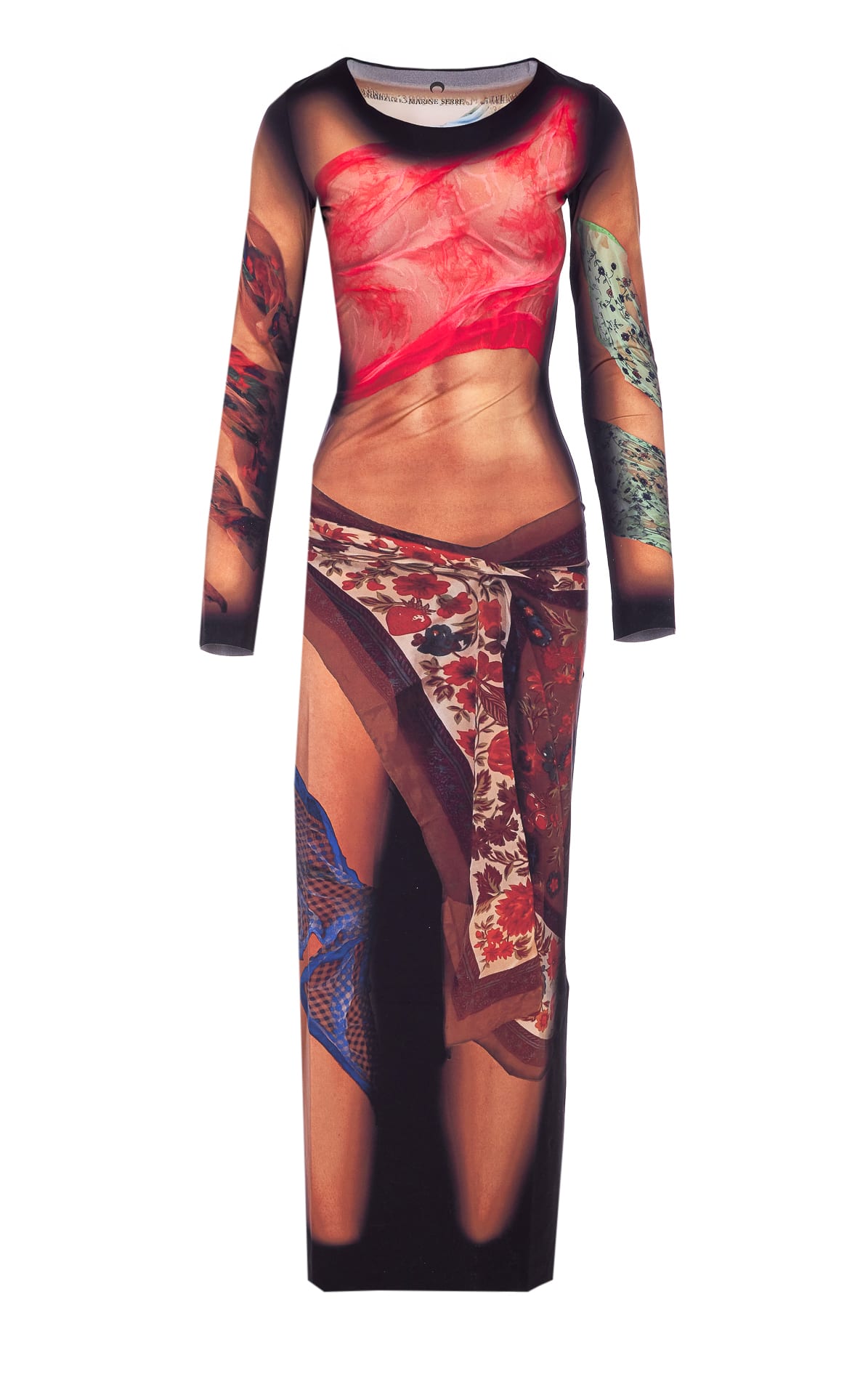 Draped Statue Long Dress