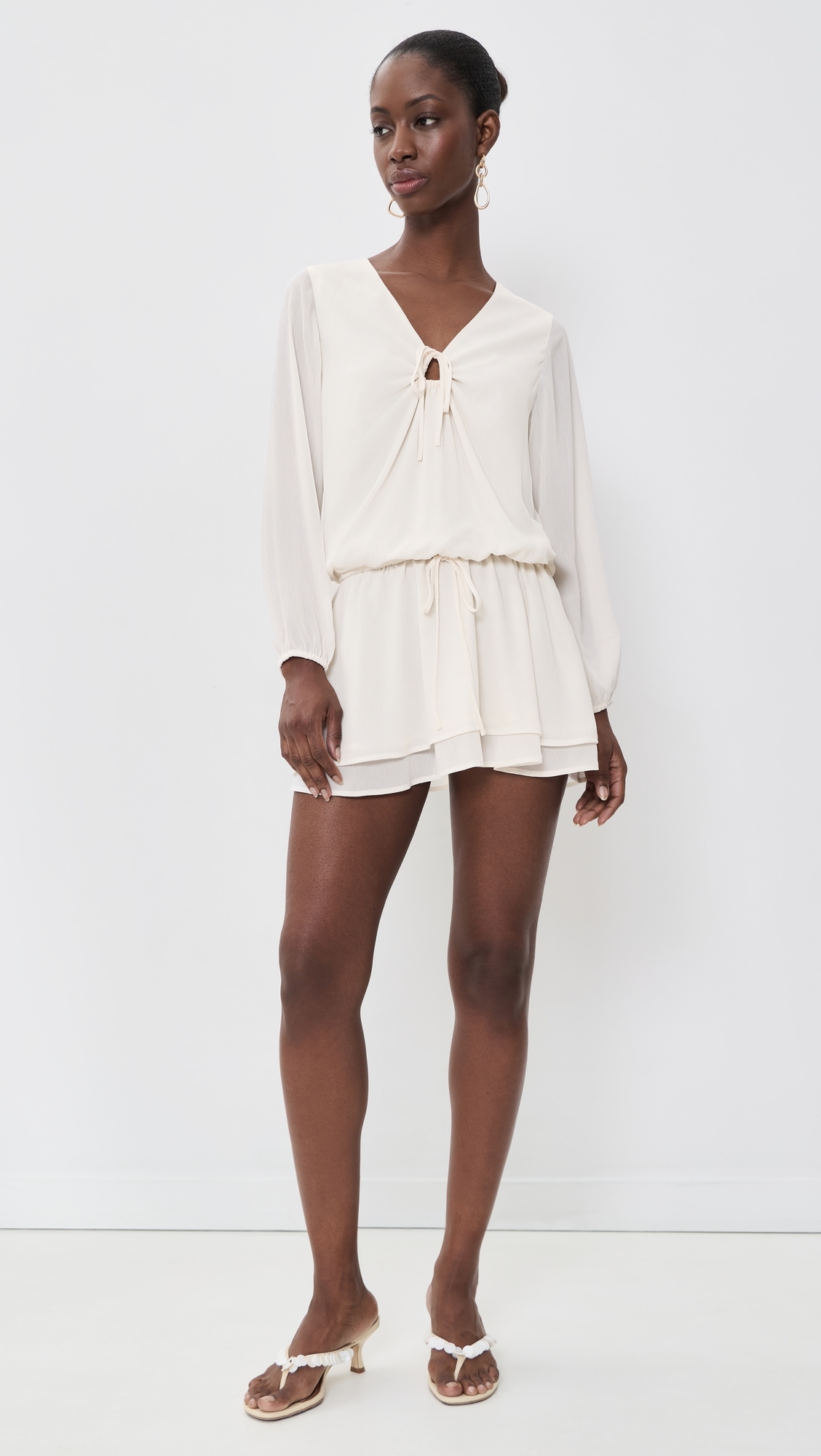 Nila Long Sleeve Dress Ivory