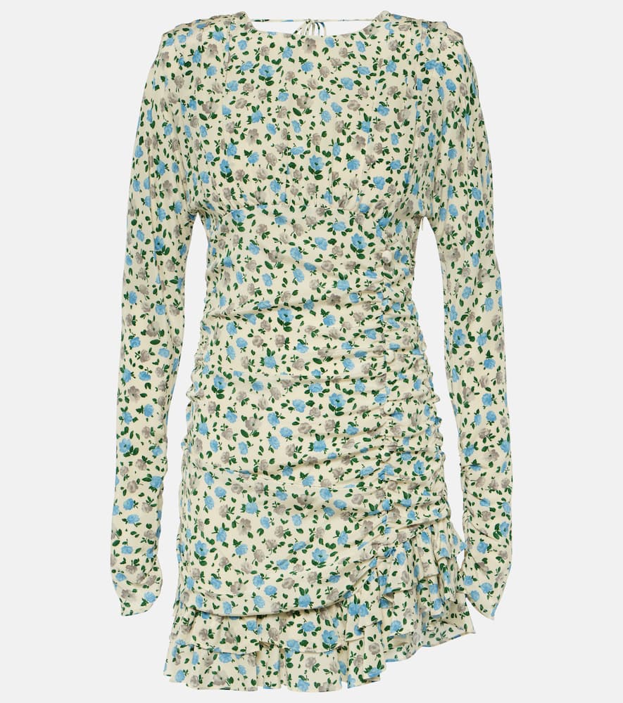 Alessandra Rich Floral open-back silk minidress