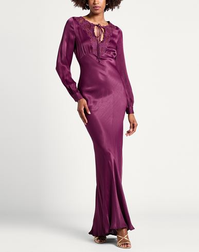 Woman Maxi dress Purple Size 10 Viscose