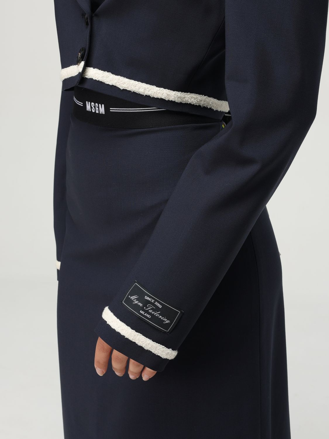 MSGM cropped blazer - Brown