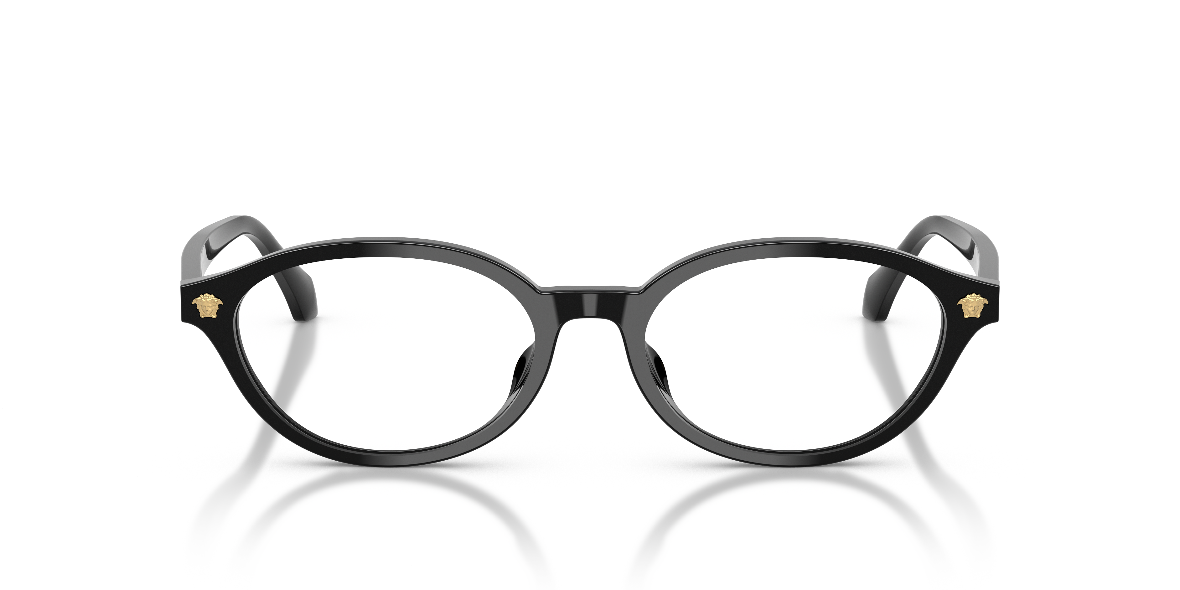 Versace Woman Versace VE3393D Optical frames Acetate Black Transparent Round Norma