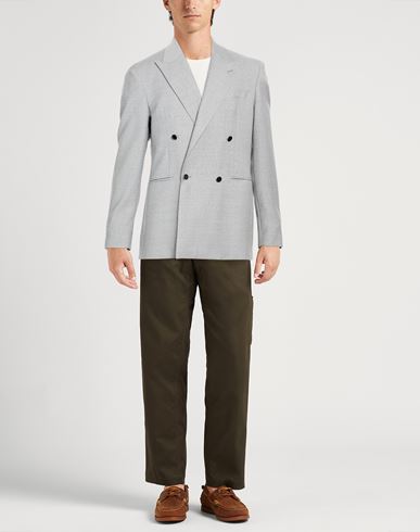 Man Blazer Light grey Size 40 Virgin Wool, Elastane