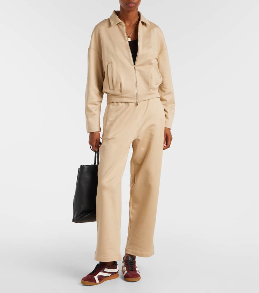 Filovia silk and cotton wide-leg pants