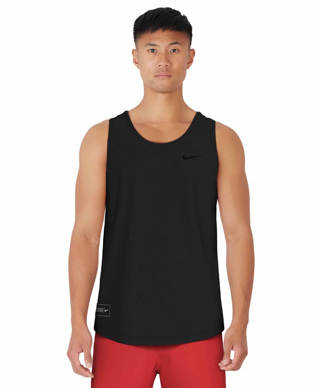Men's Mesh Sleeveless Tank Swim Top - Black