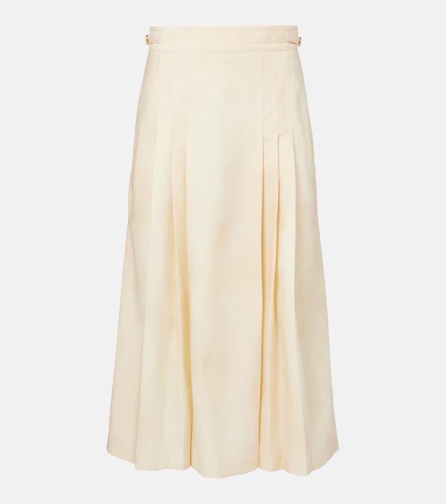 Lerna virgin wool midi skirt