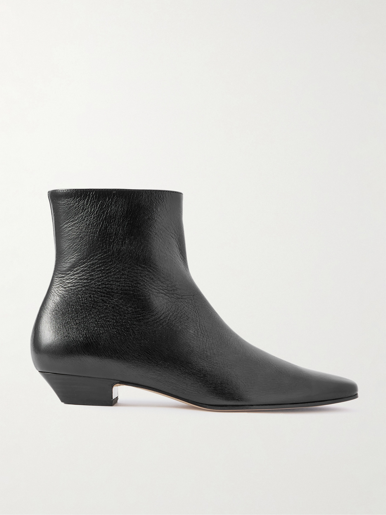The Lennon Leather Ankle Boots - Black
