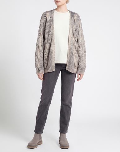 Woman Cardigan Grey Size M Polyester, Wool, Acrylic