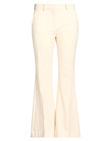 Woman Pants Cream Size 6 Cotton, Elastane