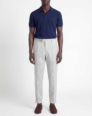 Man Pants Light grey Size 34 Linen