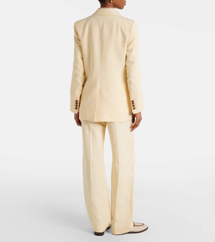 Blazé Milano Fox linen and silk straight pants