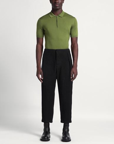 Man Pants Black Size 36 Linen, Cotton, Wool