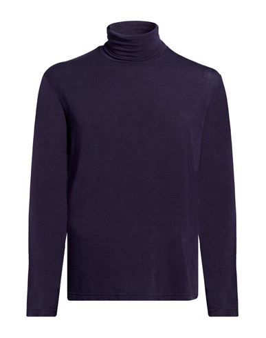 Man Turtleneck Navy Size L Tencel, Wool, Elastane