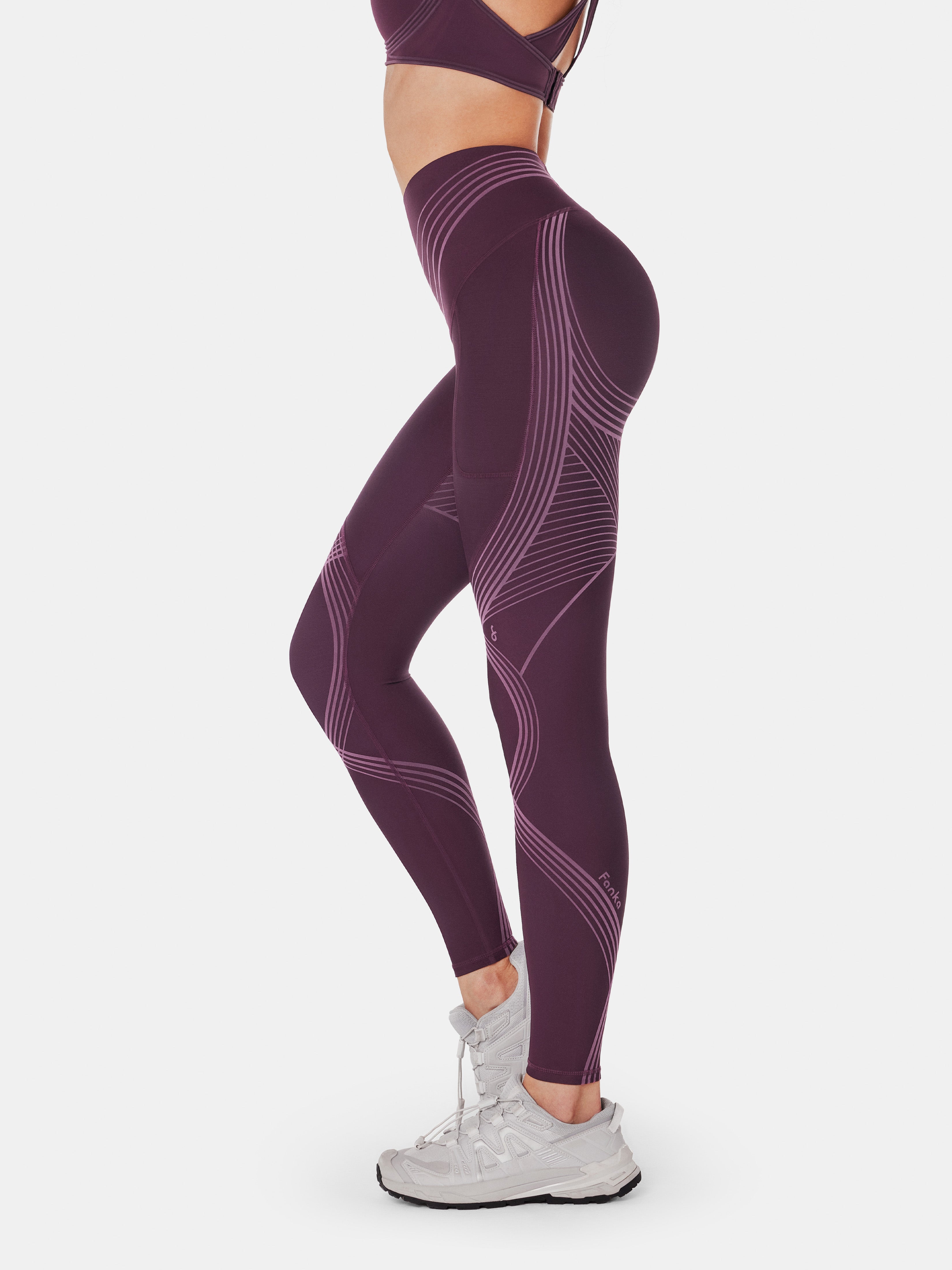 Body Sculpt Side Pocket Leggings - Midnight/Crushed Plu