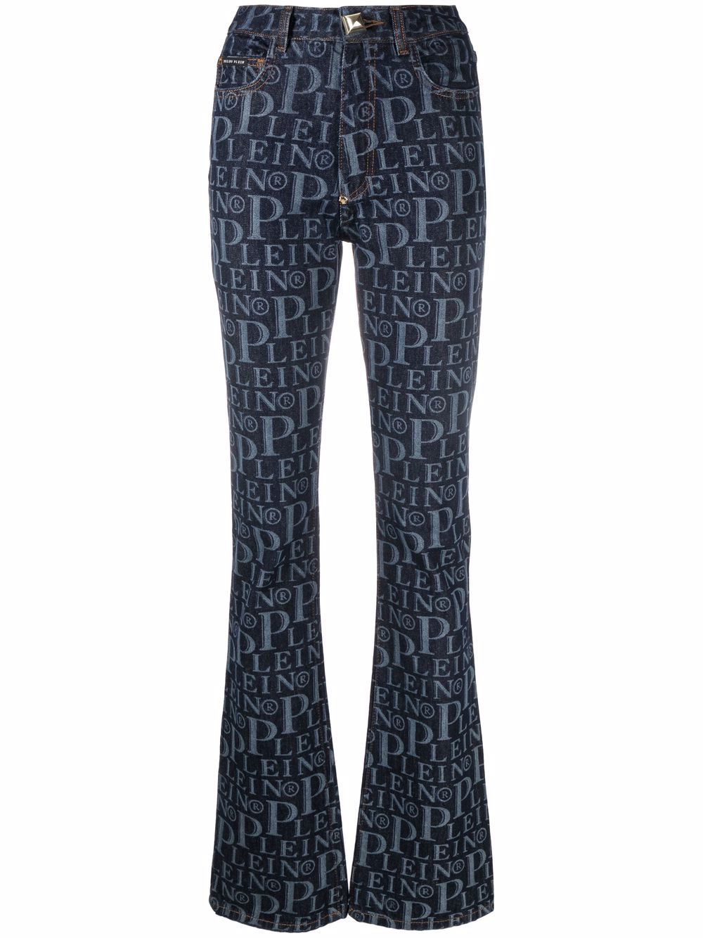 All-over logo flared jeans - Blue