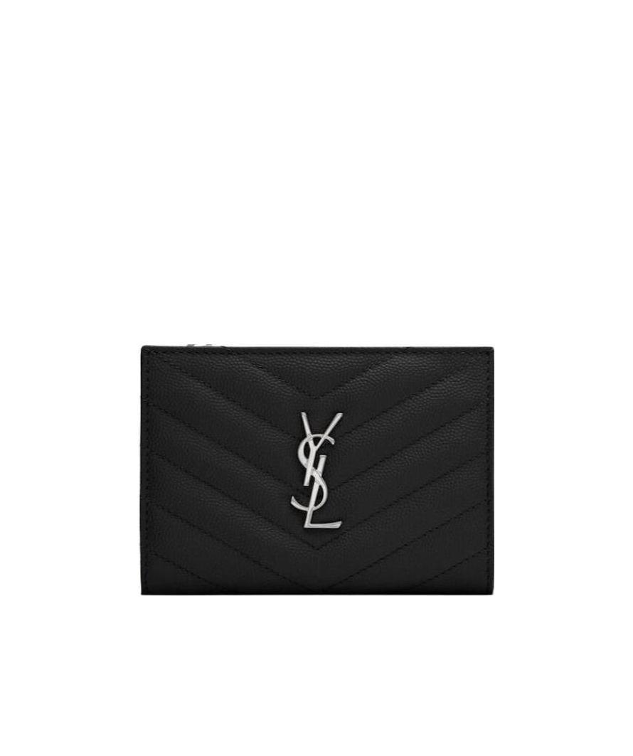 Monogram plaque wallet