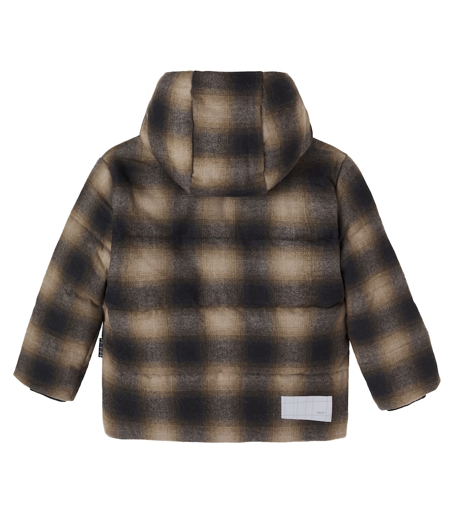 Hilo checked puffer jacket