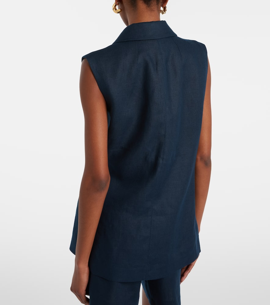 Bird linen vest